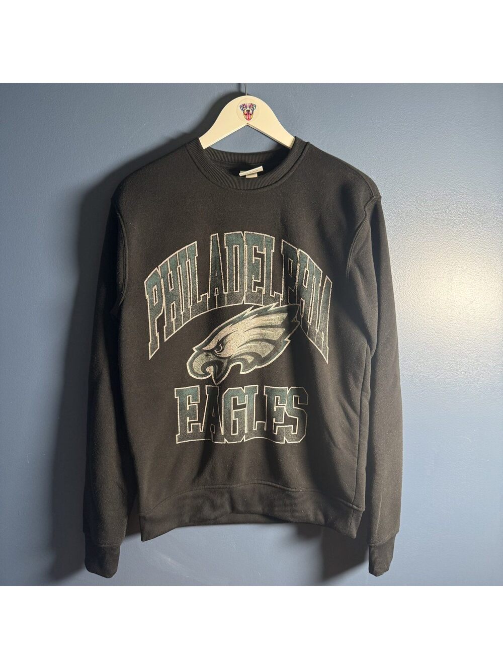 NFL Philadelphia Eagles NFL Pullover Crewneck Sweatshirt Black Size Small Y2K